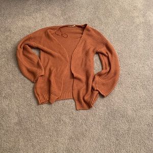Balloon sleeve cardigan